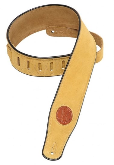 Levys MSS3-2-TAN Suede Leather Guitar Strap (Tan)