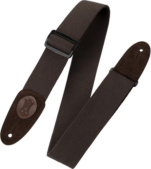 Levys MSSC8 Classics Cotton Strap with Signature Logo, Brown