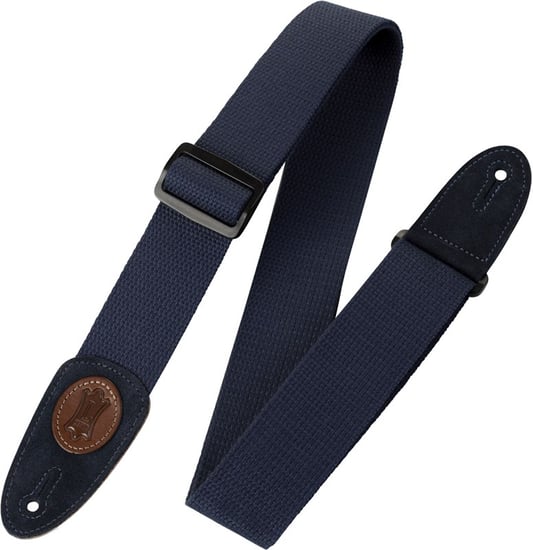 Levys MSSC8 Classics Cotton Strap with Signature Logo, Navy