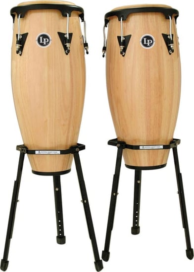 LP Aspire Conga Set with Basket Stands (Natural)