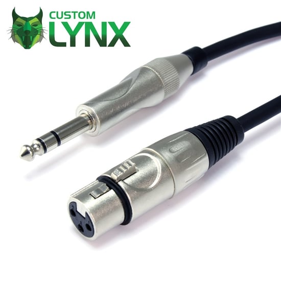 Lynx PRL6F High Quality Female XLR to 6.35mm Stereo Jack, 6m