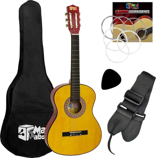 Mad About CLG1-LH-12 Left-Handed Children’s Classical Spanish Guitar Pack (3/4)