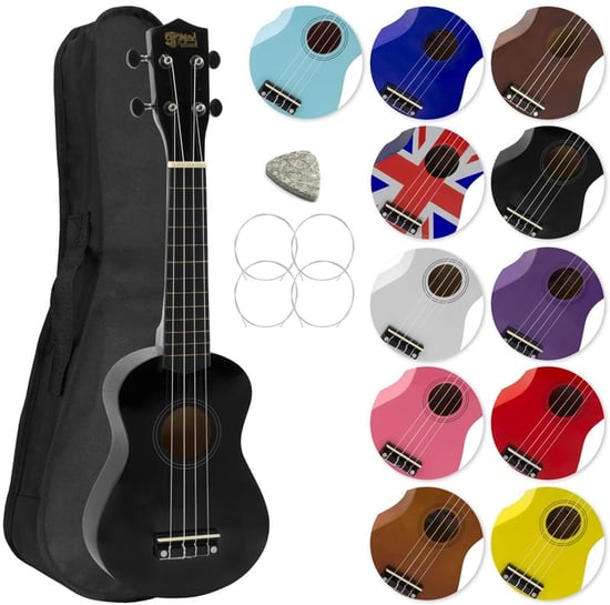 Mad About SU8-BK Soprano Ukulele, ﻿Black﻿