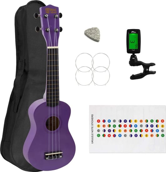 Mad About SU8-TU Soprano Ukulele for Beginners, Purple