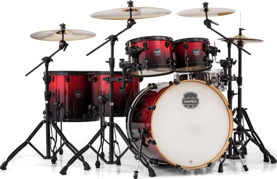 Mapex AR628SFU Armory Rock Fusion 6 Piece Shell Pack (Magma Red)