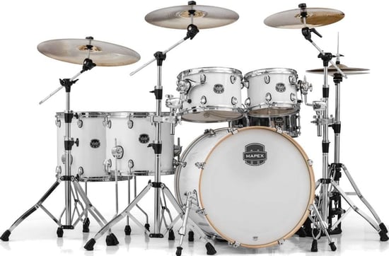 Mapex AR628SFU Armory Rock Fusion 6 Piece Shell Pack (Arctic White)