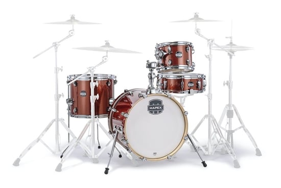 Mapex MA486S Mars Birch 4-Piece Bop Shell Pack, Blood Orange Sparkle