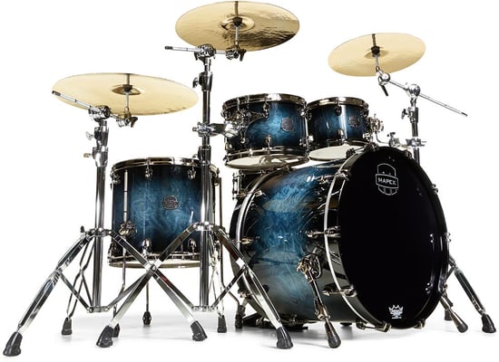 Mapex SV529XUB Saturn V MH Exotic Sound Wave Shell Pack (Deep Water Maple Burl)