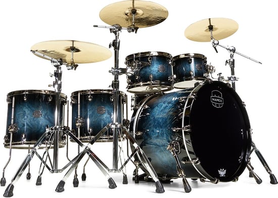 Mapex SV628XUB Saturn V MH Exotic Sound Wave Twin Shell Pack (Deep Water Maple Burl)