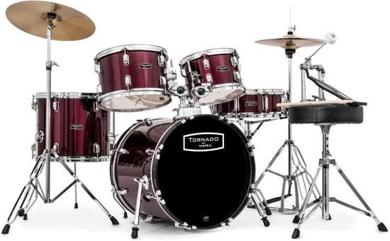 Mapex TND5844FTC Tornado Compact Complete Kit (Burgundy)