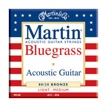 Martin M240 Traditional 80/20 Bronze Acoustic Guitar Strings Bluegrass (.012-.056)