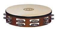 Meinl Headed African Brown Tambourine Double Row - TAH2A-AB