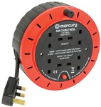 Mercury 4-Gang Extension Reels with Thermal Cut Out, 5m