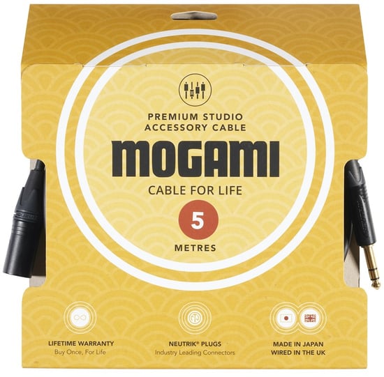 Mogami 2534 Premium TRS Jack to Male XLR Cable, 5m