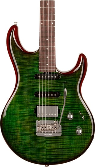 Music Man Luke 3 HSS Maple, Luscious Green Flame