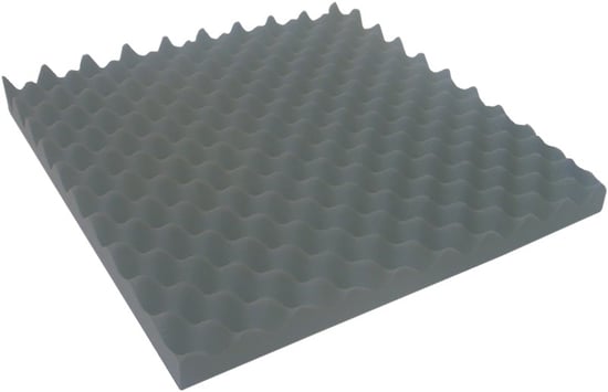 New Jersey Sound NJS192G Acoustic Foam Pyramid Tiles, Grey