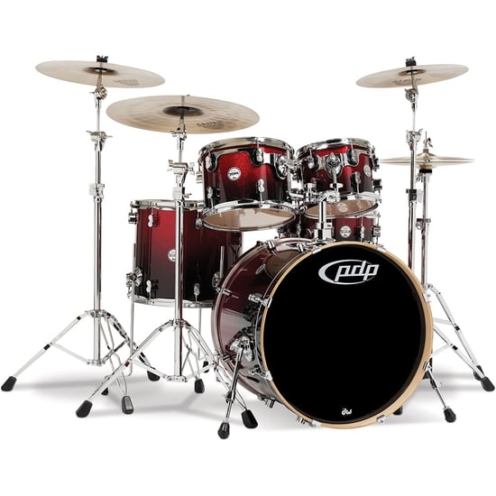 Pacific PDP CM5 Concept Maple 5 Piece Shell Pack (Red to Black Sparkle Fade)