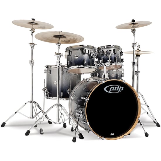 Pacific PDP CM5 Concept Maple 5 Piece Shell Pack (Silver to Black Sparkle Fade)