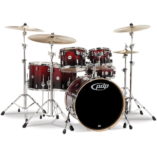 Pacific PDP CM6 Concept Maple 6 Piece Shell Pack (Red to Black Sparkle Fade)