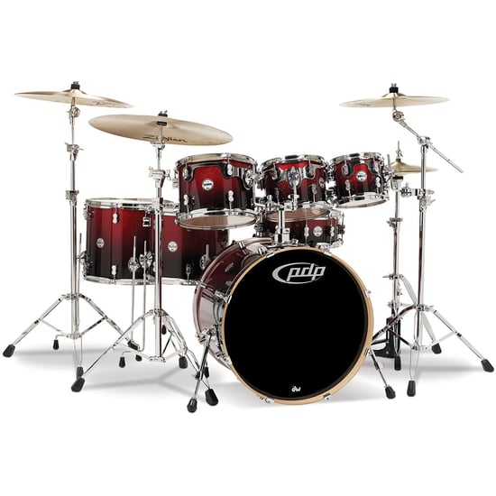 Pacific PDP CM7 Concept Maple 7 Piece Shell Pack (Red to Black Sparkle Fade) - Special Order