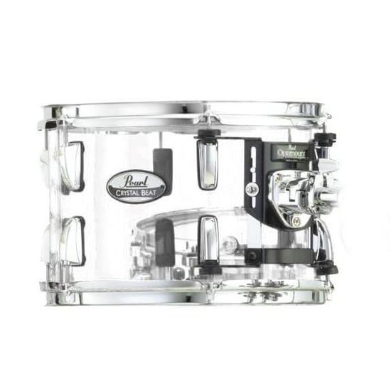 Pearl CRB1309T Crystal Beat 13x9in Tom Tom w/Triple Flanged Hoop and Optimount (Ultra Clear)