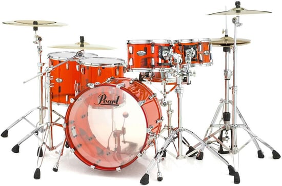 Pearl CRB504P Crystal Beat Seamless Acrylic 4 Piece Shell Pack (Ruby Red)
