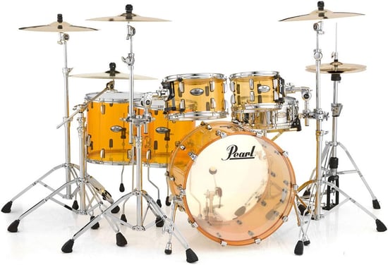 Pearl CRB504P Crystal Beat Seamless Acrylic 4 Piece Shell Pack (Tangerine Glass)