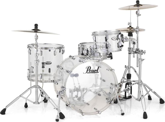 Pearl CRB504P Crystal Beat Seamless Acrylic 4 Piece Shell Pack (Ultra Clear)