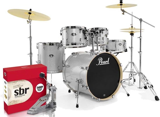 Pearl EXX725BR Export Standard Kit (Arctic White Sparkle)