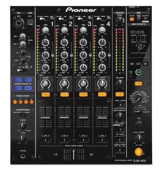 Pioneer DJM-850 4 Channel Pro Mixer (Black)