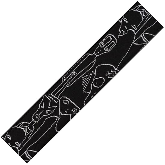 D'Addario 50JS05 Joe Satriani Woven Strap, Silver Sketches