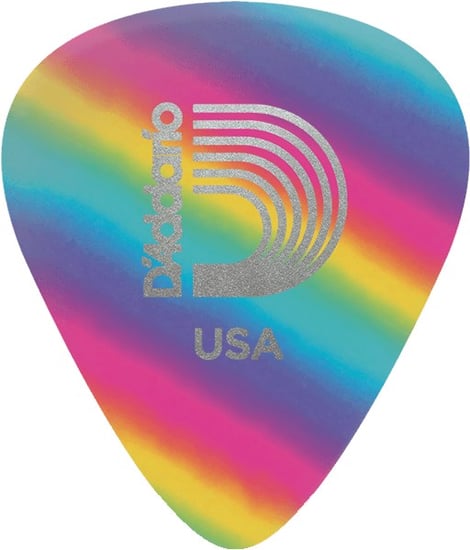 D'Addario 1CRB4 Rainbow Picks, Medium, 100 Pack