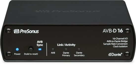 PreSonus AVB-D16 16x16 AVB-to-Dante Bridge