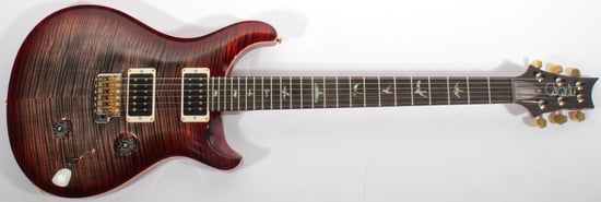 PRS Custom 24 Wood Library with Artist Grade Flame Maple Top (Charcoal Cherry Burst)