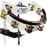 Rhythm Tech Drum Set Tambourine with Brass Jingles (Black) - BDST2B