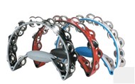 Rhythm Tech Pro Tambourine (White/Blue Brass Jingles) - RTPRO21