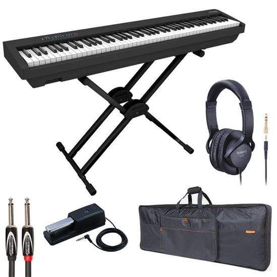 Roland FP-30X Digital Piano Premium Gig Bundle, Black