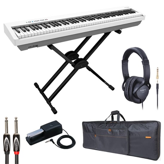 Roland FP-30X Digital Piano Premium Gig Bundle, White