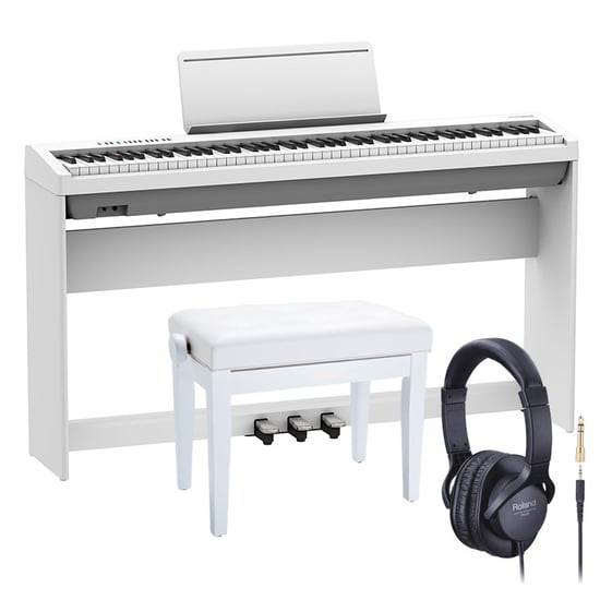 Roland FP-30X Digital Piano Premium Home Bundle, White