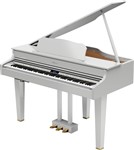 Roland GP-607 Digital Mini Grand Piano, Polished White