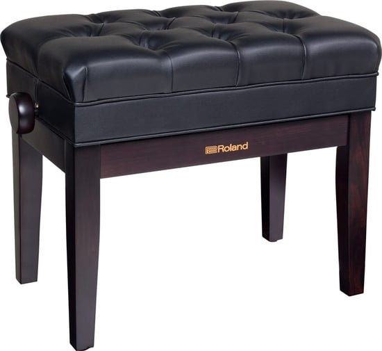 Roland RPB-500RW Piano Bench with Storage Compartment, Rosewood