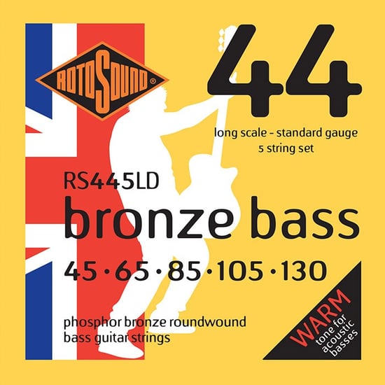 Rotosound RS445LD Bronze Bass, Long Scale, Standard, 5-String, 45-130