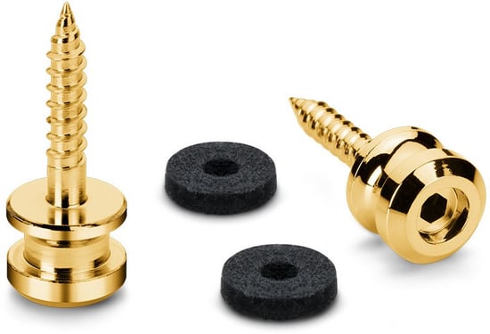 Schaller 24030500 S-Lock End Pin with Screw, Medium, Gold, 2 Pack