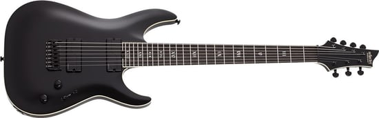 Schecter C-7 SLS Elite Evil Twin, 7 String, Satin Black