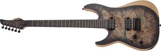 Schecter Reaper-6, Charcoal Burst, Left Handed