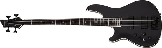 Schecter SLS Elite-4 Bass, Evil Twin Satin Black, Left Handed