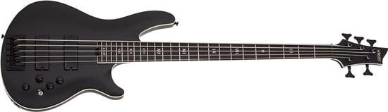 Schecter SLS Elite-5 Bass, 5 String, Evil Twin Satin Black