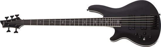 Schecter SLS Elite-5 Bass, 5 String, Evil Twin Satin Black, Left Handed