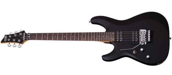 Schecter C-6 FR Deluxe Electric Guitar (Satin Black, Left Hand)