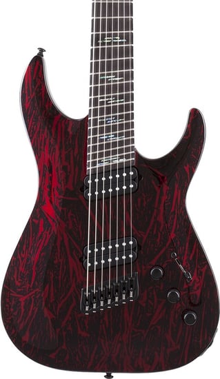 Schecter C-7 MS Silver Mountain, Blood Moon